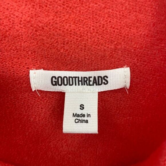 Goodthreads Wool Blend Mock Neck Sweater Coral Pink Small NWT - Picture 2 of 9